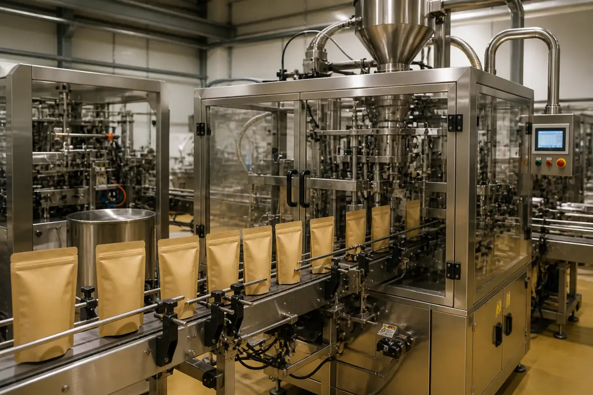 Doypack Abfüllung Produktion Lohnabfüllung – OH!S GmbH Verpackungsanlage