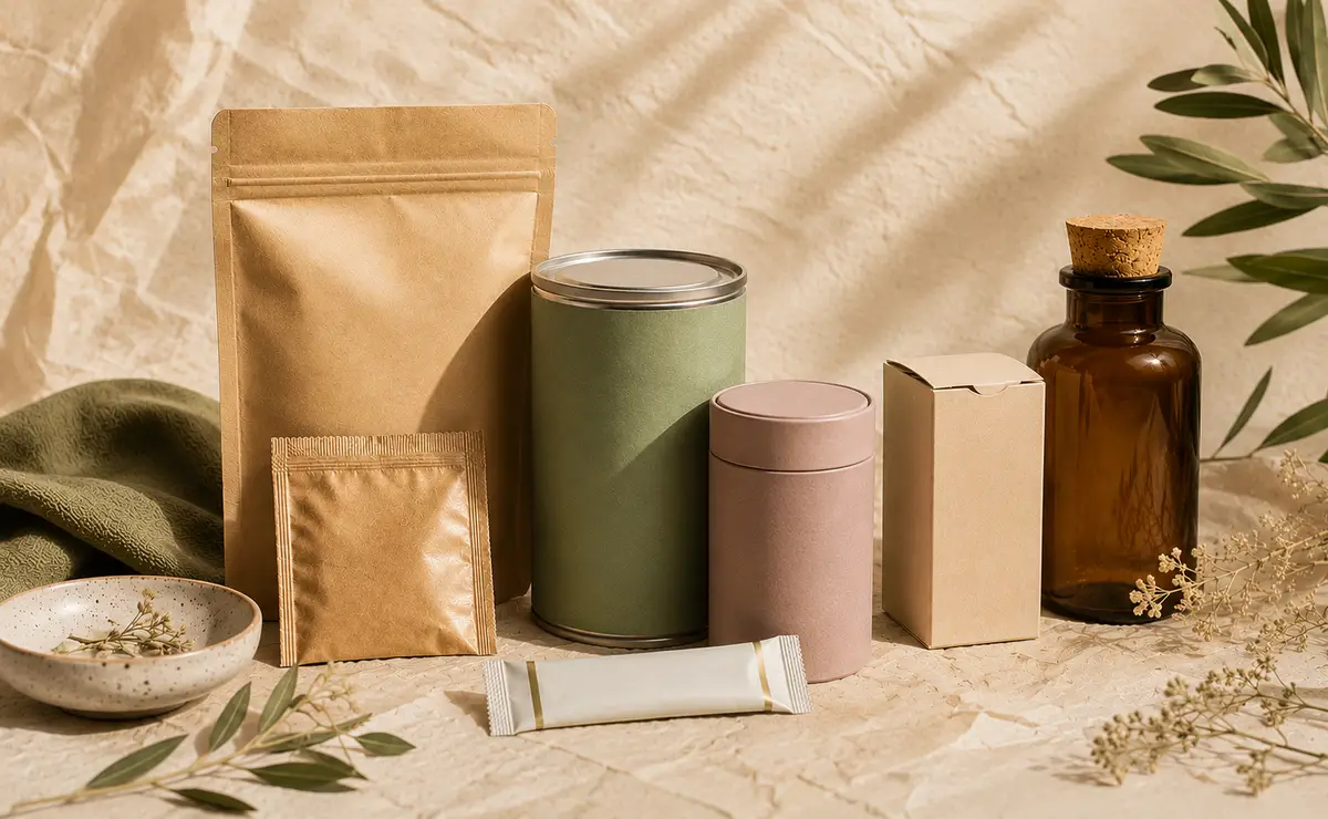 Packmittel im Überblick – Doypack, Pappdose, Sachet, Stickpack und Faltkarton auf Pergament | OH!S Lexikon