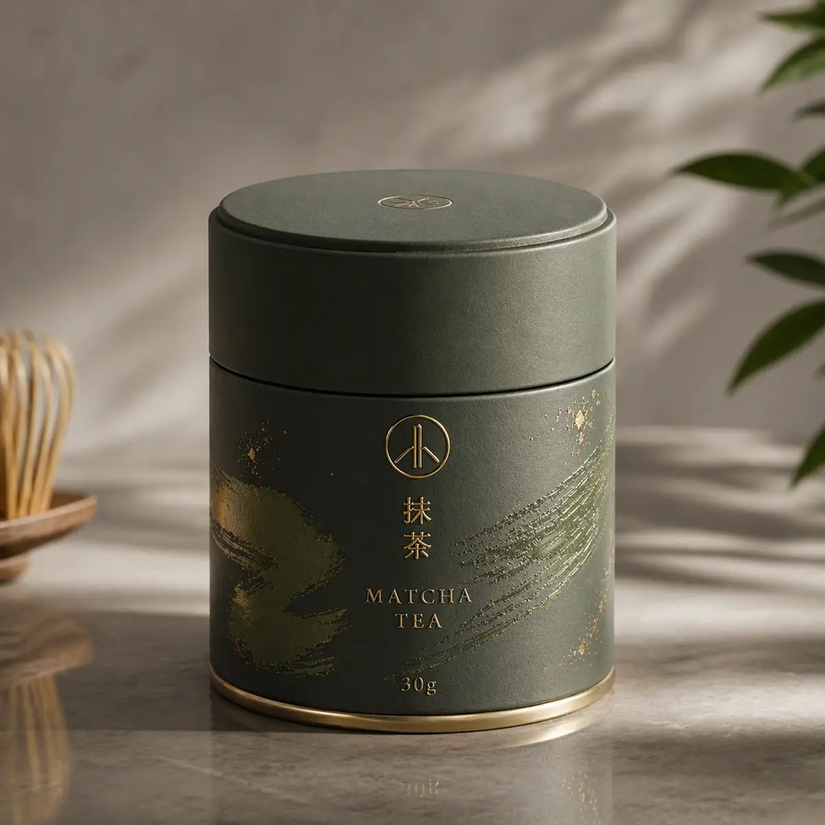 Matchadosen mit Schraubverschluss &ndash; Bio-Matcha in aromadichte Wei&szlig;blechdose abgef&uuml;llt