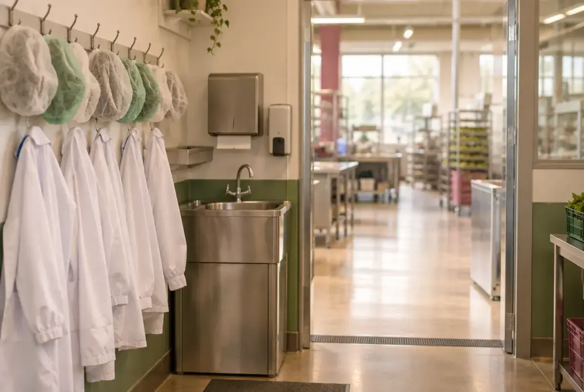 IFS Food Standard - Qualität in der Lebensmittelbranche 2 Hygienezone an einer Abfüllanlage für Pulver