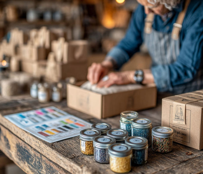 Bio zertifizierte Lohnabfüllung und Fulfillment - Handarbeit beim Verpacken