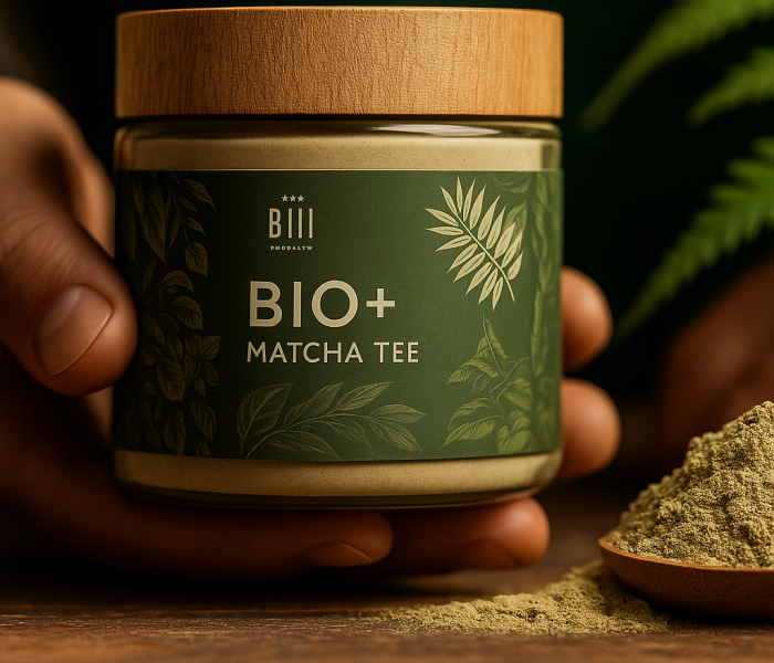 Bio-zertifizierte Lohnabfüllung - Bio Macha Tee im Tegel