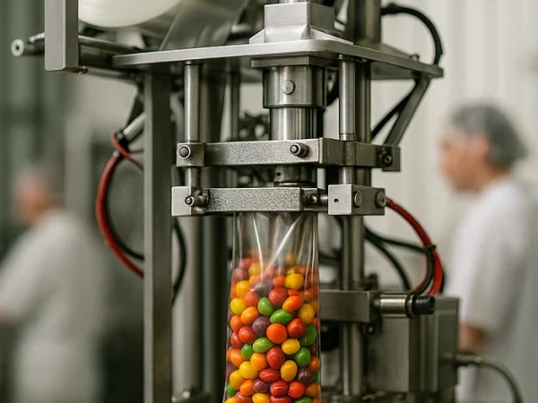 Schlauchbeutelmaschine - Schlauchbeutel mit bunten Sweets