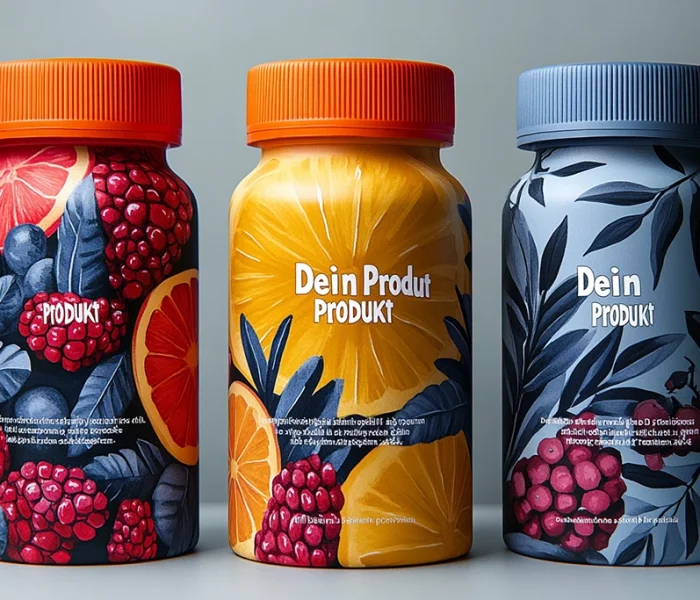 White label Dosen bunt Nahrungsergänzungsmittel